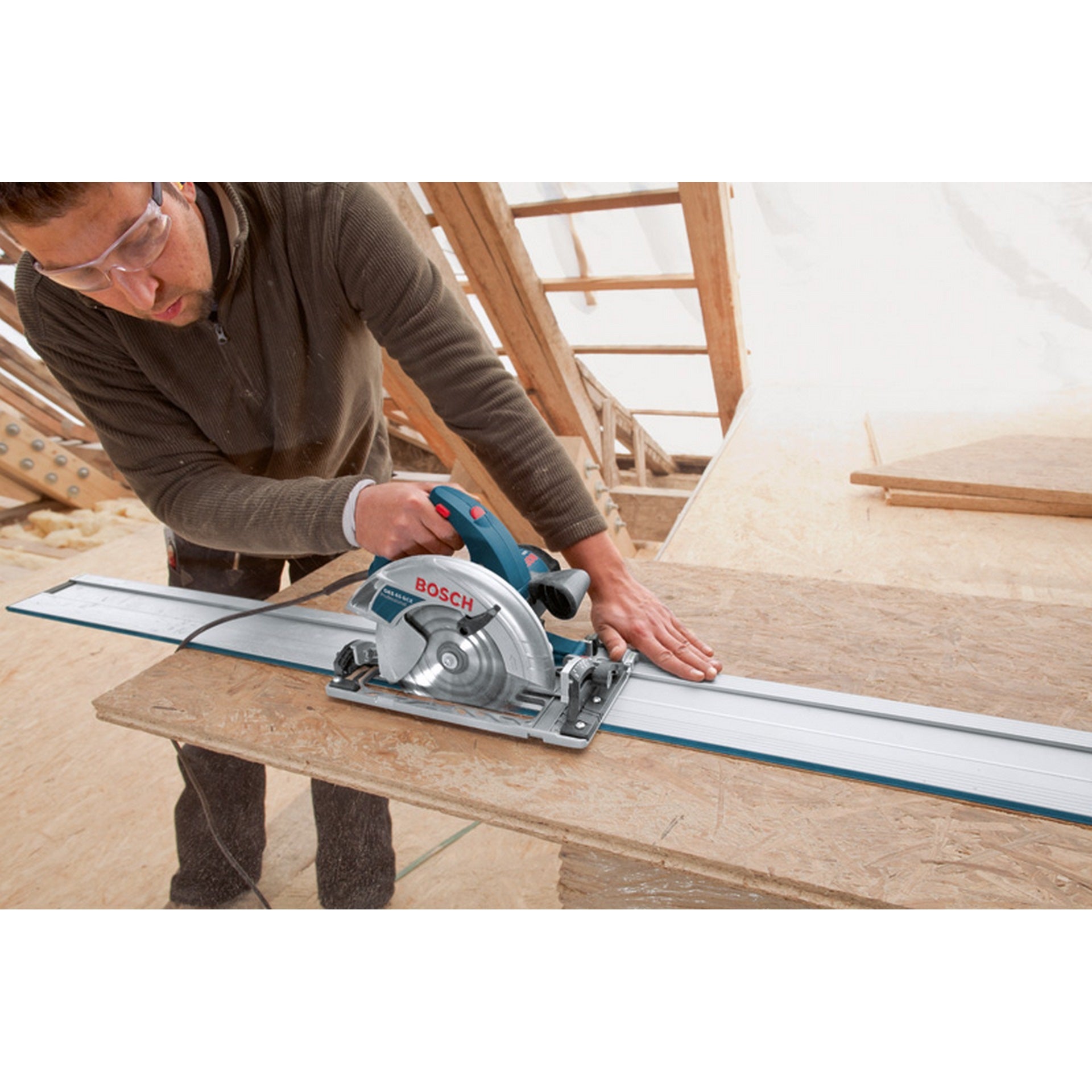 Bosch Handkreissäge GKS 65 GCE + FSN 1400 #0615990M93