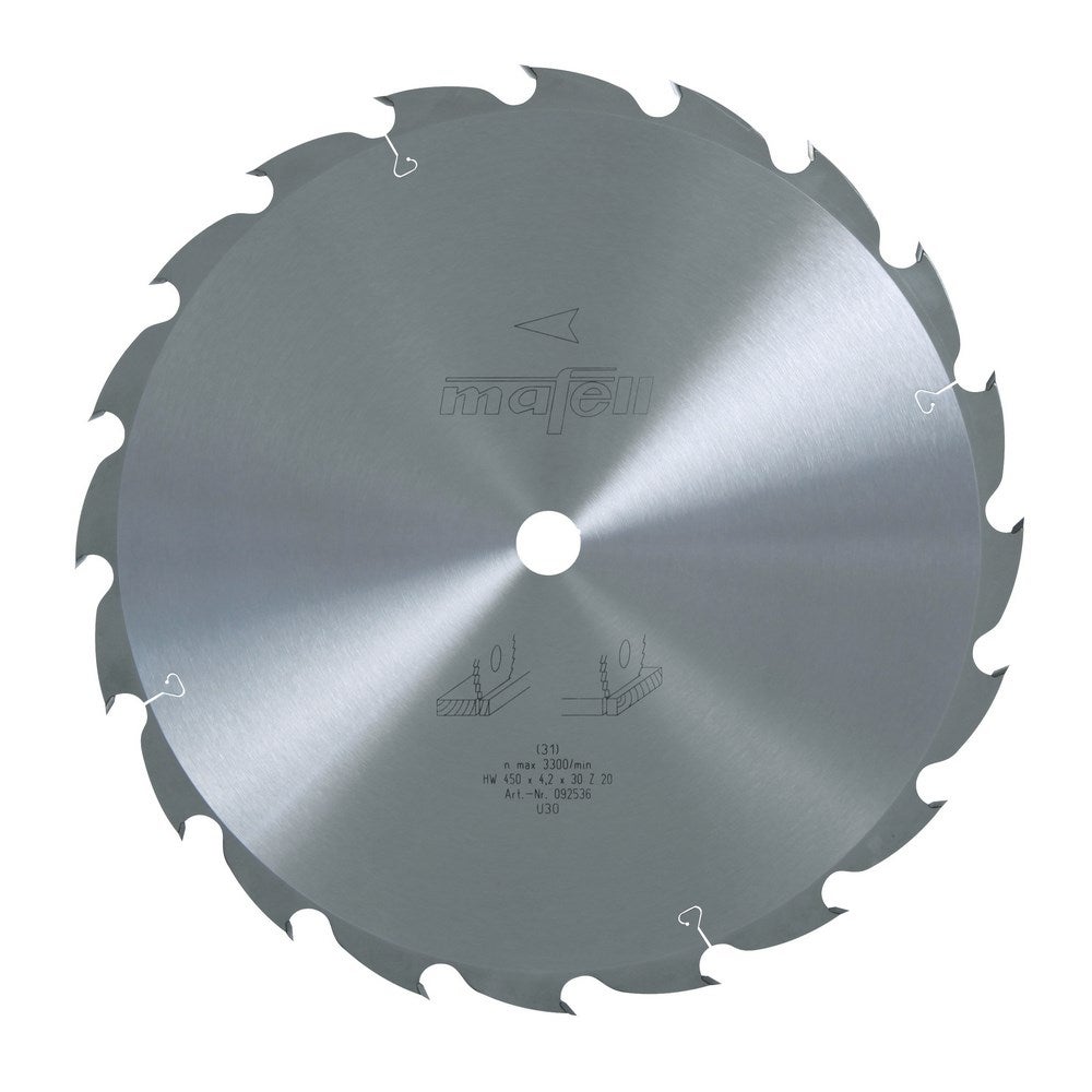 Mafell Sägeblatt-HM, 450 x 2,5/4,2 x 30 mm, Z 20, WZ #092536
