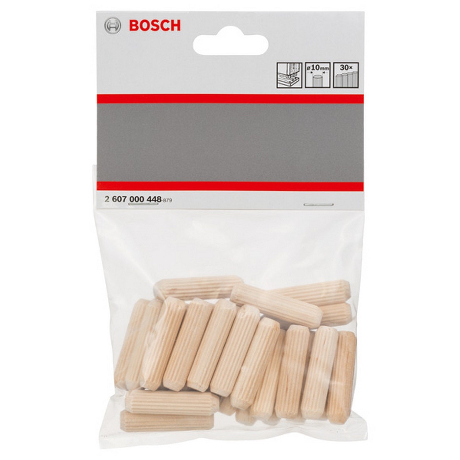 Bosch Holzdübel 10 mm, 40 mm, 30er-Pack #2607000448