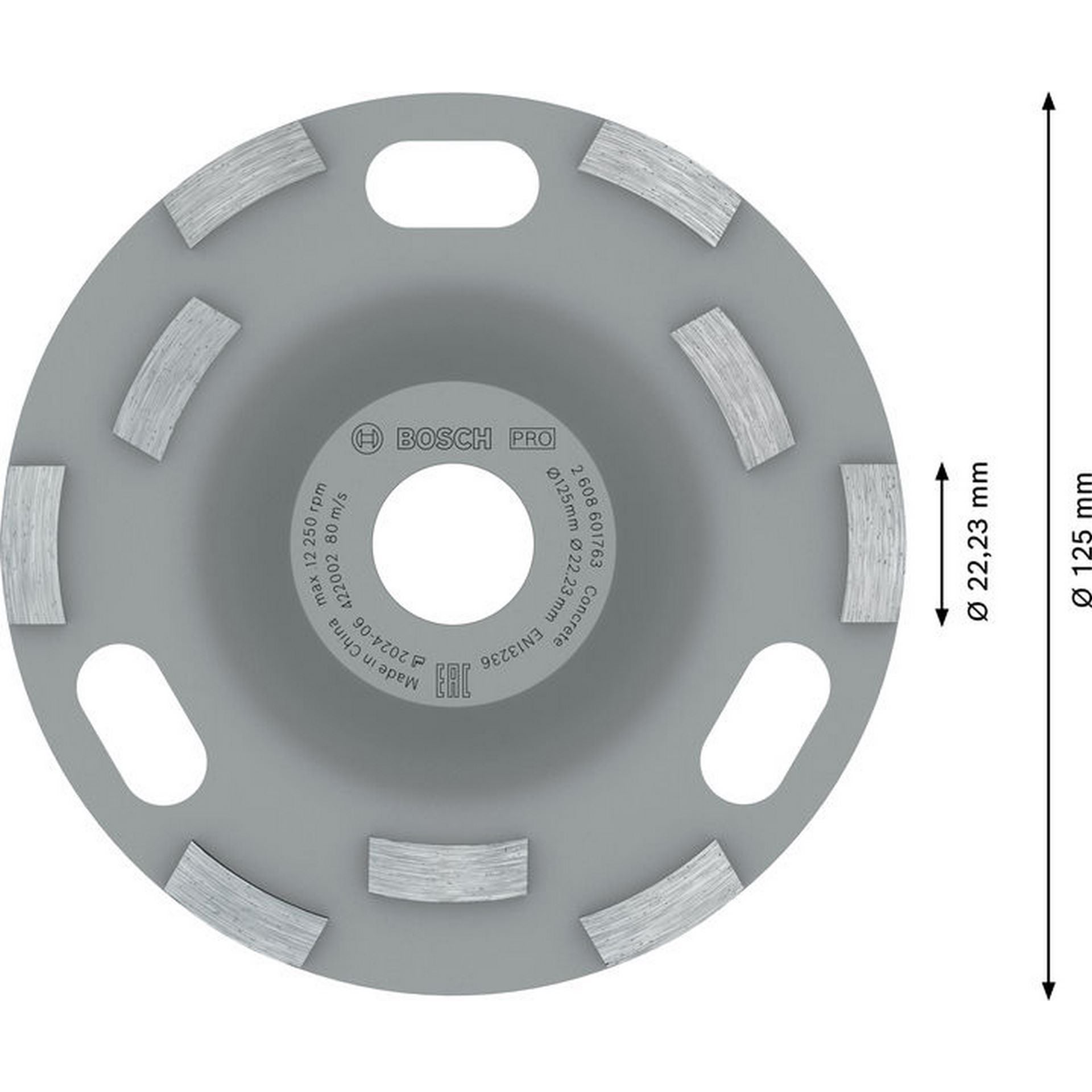 Bosch PRO Concrete Topfscheibe, 50 x 125 mm, 22,23 mm #2608601763