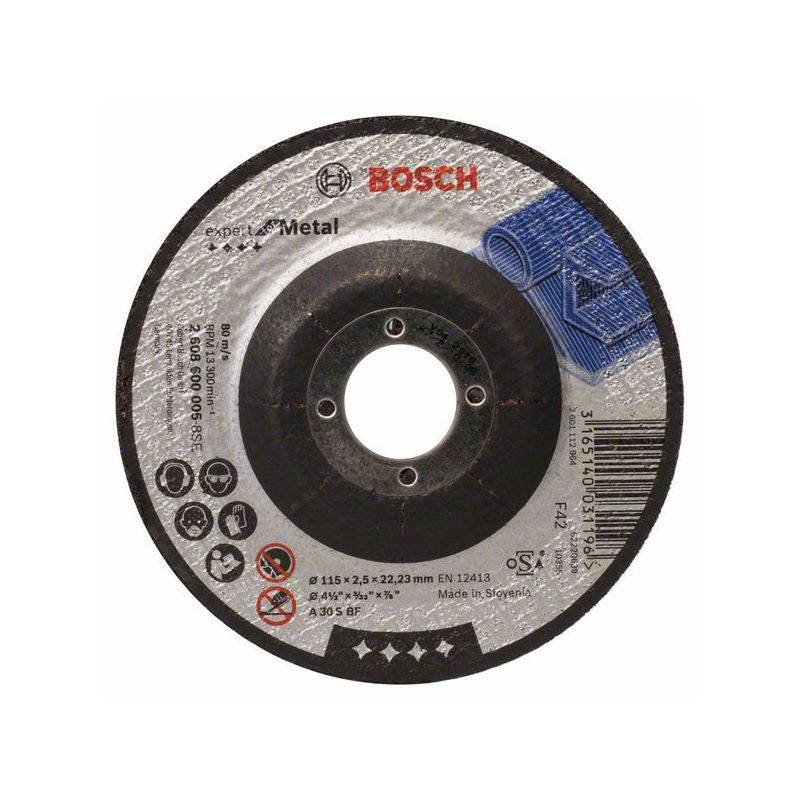 Bosch PRO Metal Trennscheibe, 115 x 2,5 x 22,23 mm, gekröpft, oSa #2608600005