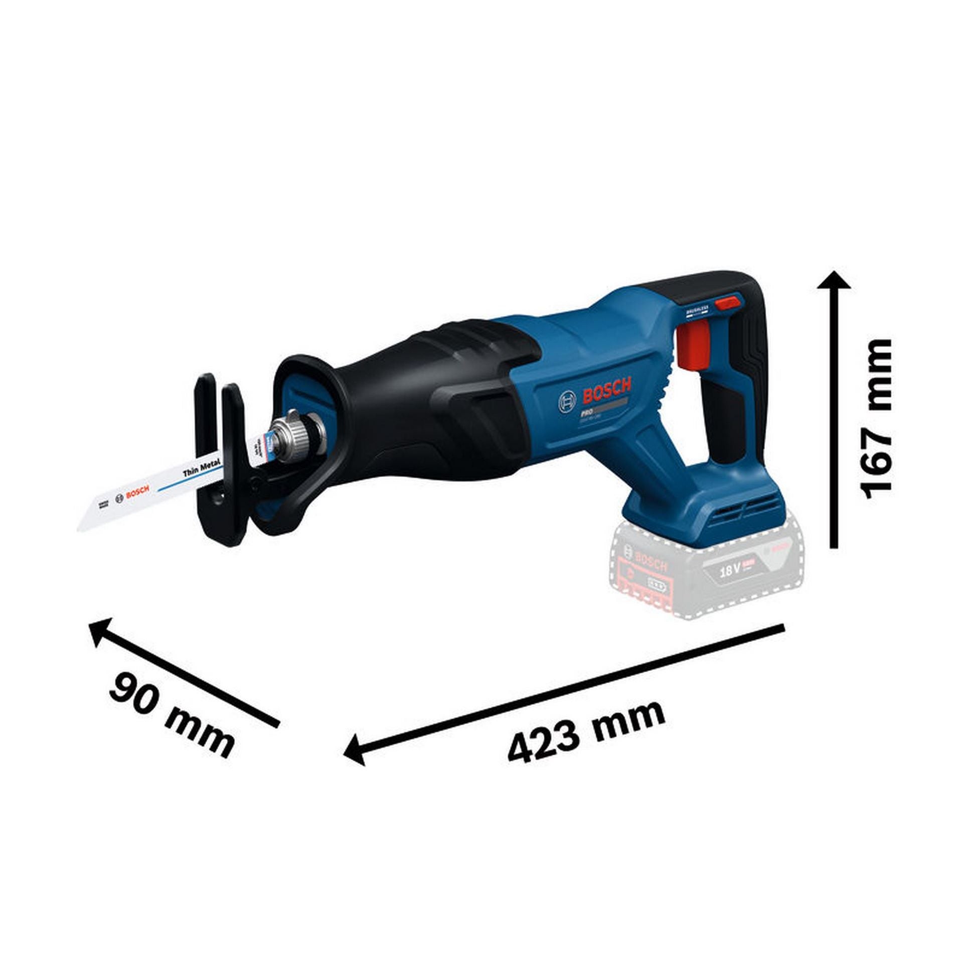 Bosch Akku-Säbelsäge GSA18V-280 in L-BOXX #06016D1001