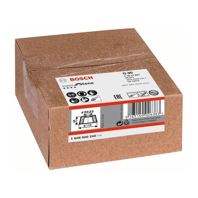 Bosch PRO Stone Konischer Schleiftopf, 90 x 110 x 55 mm, K30 #1608600240
