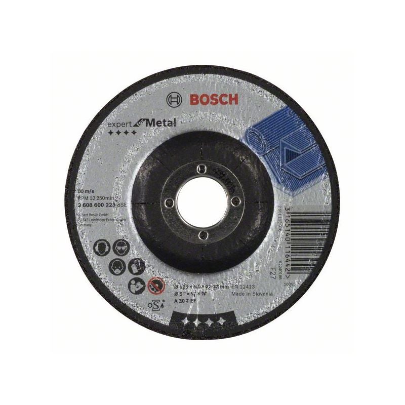 Bosch PRO Metal Schleifscheibe, 125 x 6 x 22.23 mm, oSa #2608600223