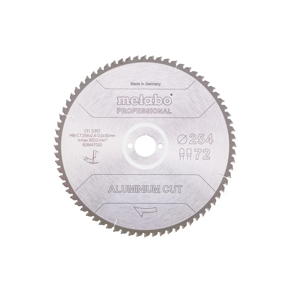 Metabo AluminiumCutProf 254x30 72FZ/TZ 5°neg