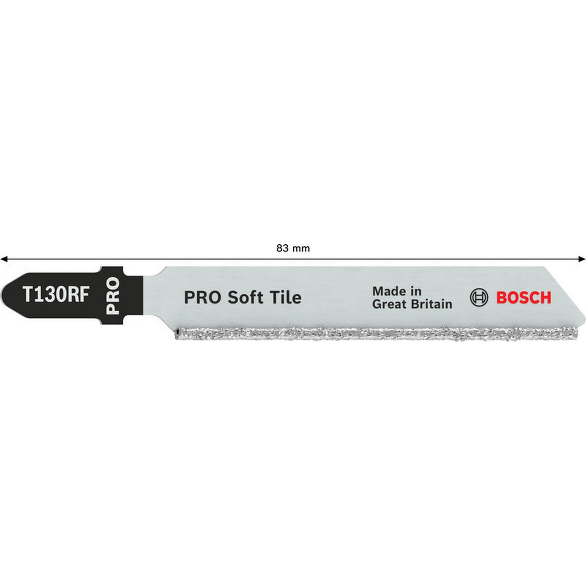 Bosch PRO Soft Tile T130RF Stichsägeblatt, 83 mm, 3-tlg. #2608633104
