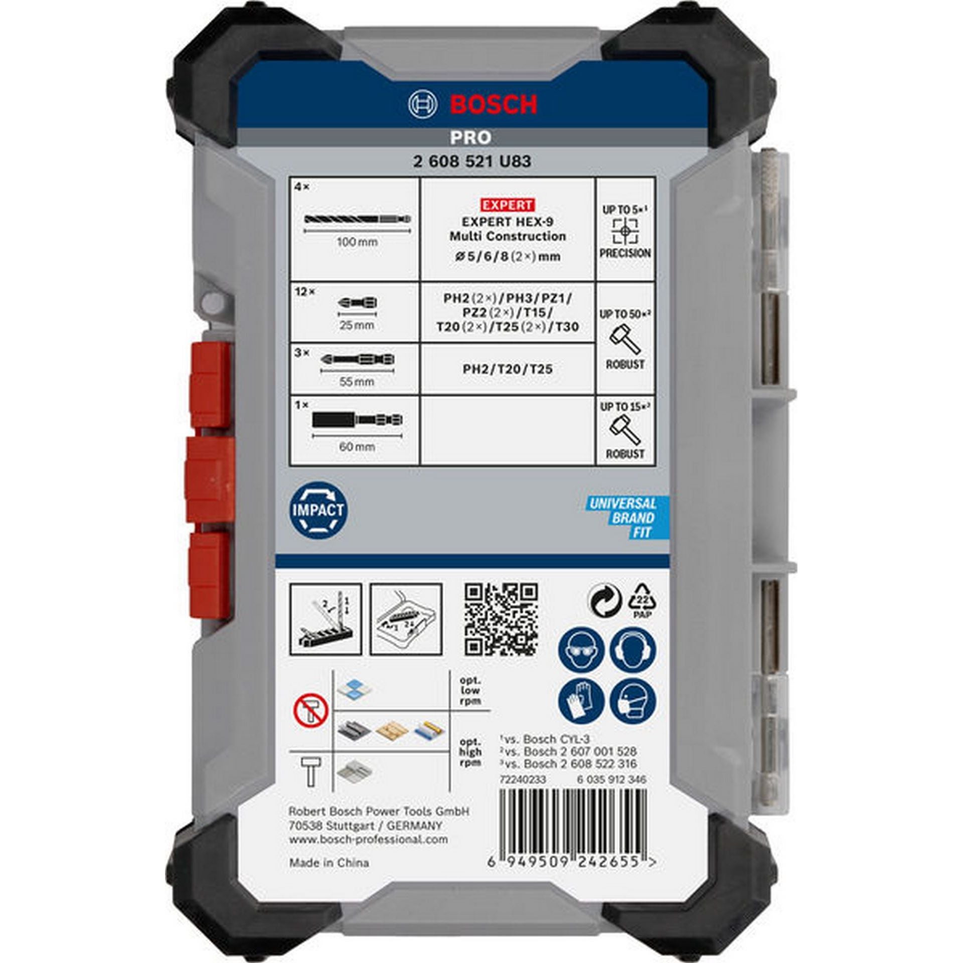 Bosch PRO Impact Schrauberbits und Multi Construction Bohrer Set, 20-tlg. #2608521U83