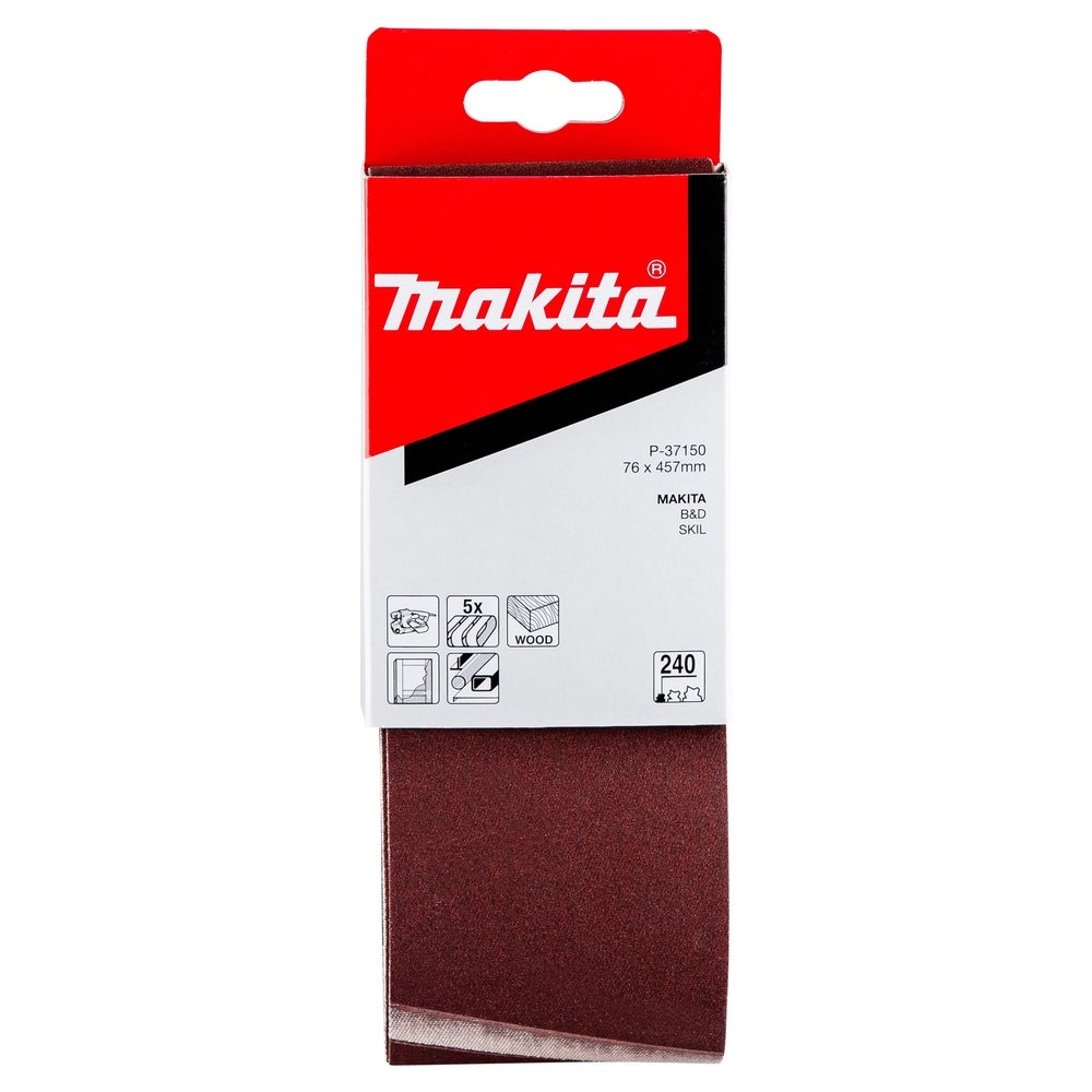 Makita Schleifband 76 x 457 mm/K240/5 Stk. #P-37150