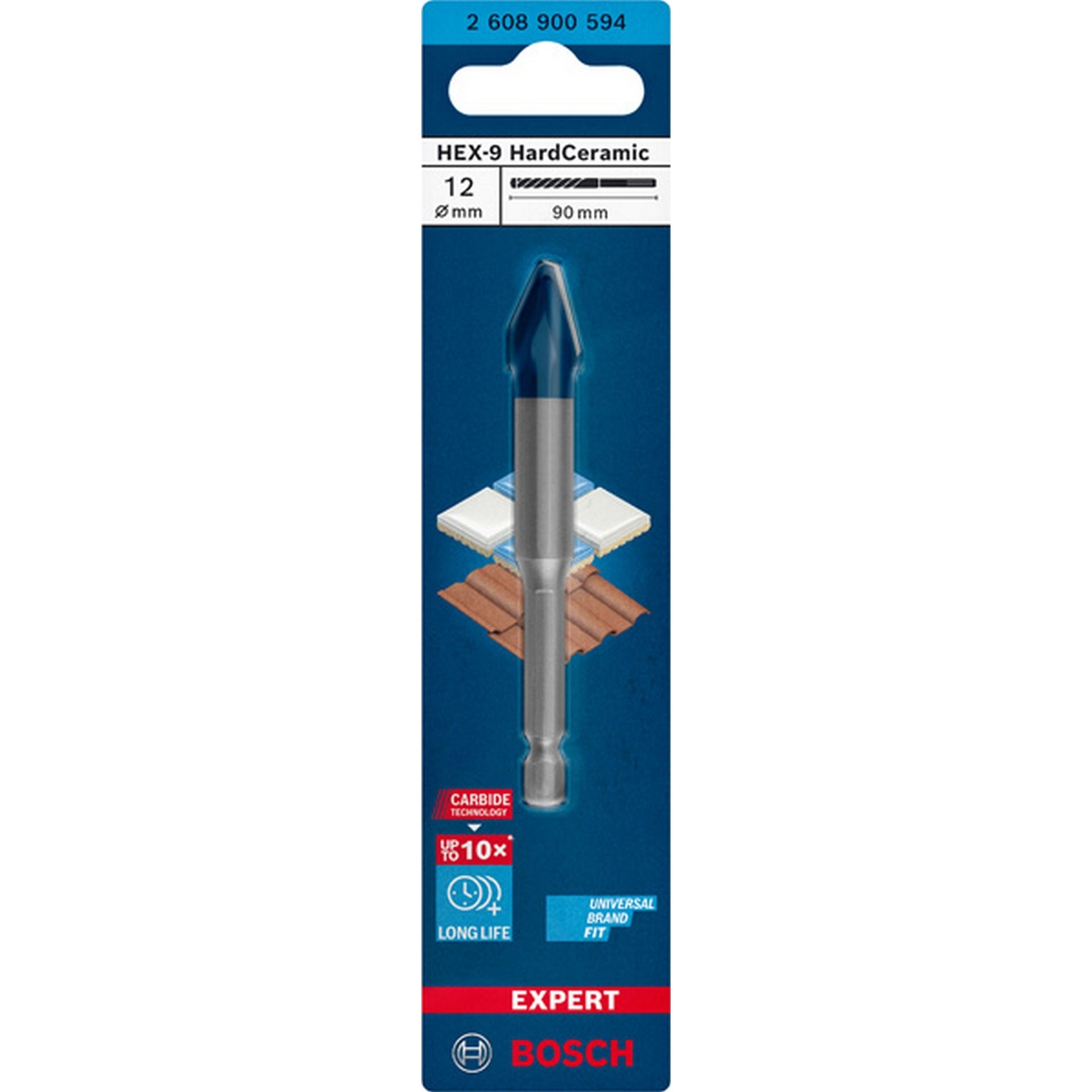 Bosch EXPERT HEX-9 Hard Ceramic Bohrer, 12x90 mm #2608900594