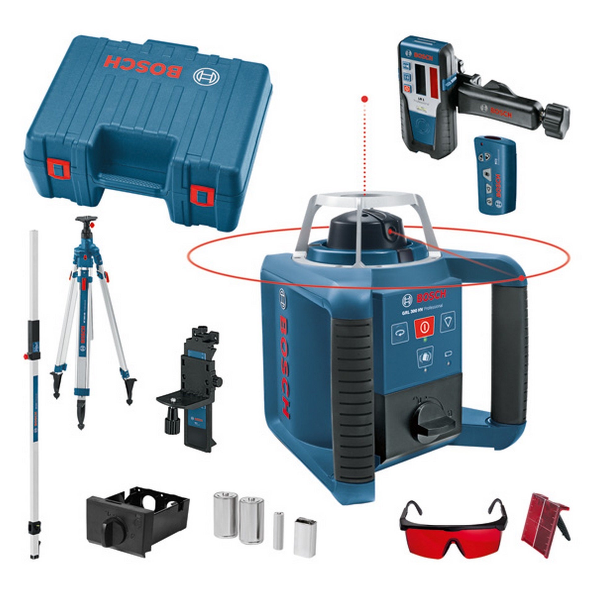 Bosch Rotationslaser GRL 300 HV, mit RC 1, WM 4, LR 1, BT 300 HD und GR 240 #061599403Y