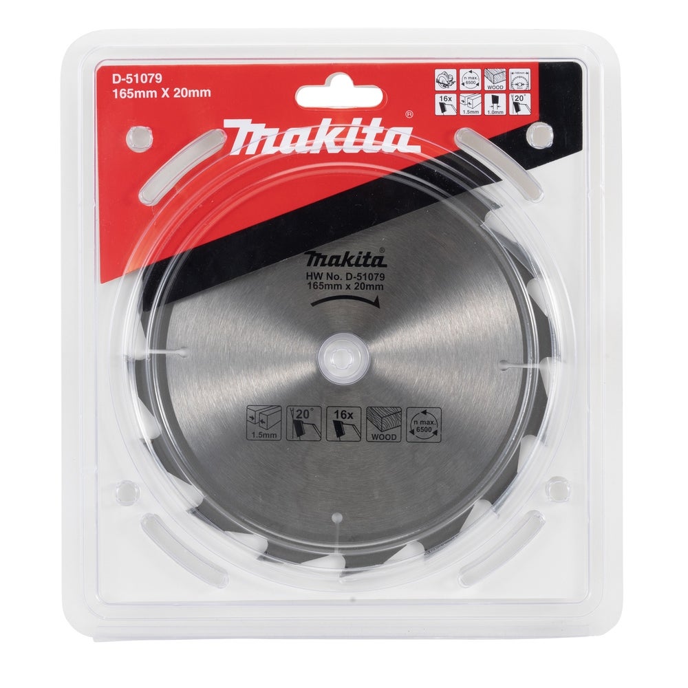 Makita Sägeblatt 165 x 20 mm #D-51079