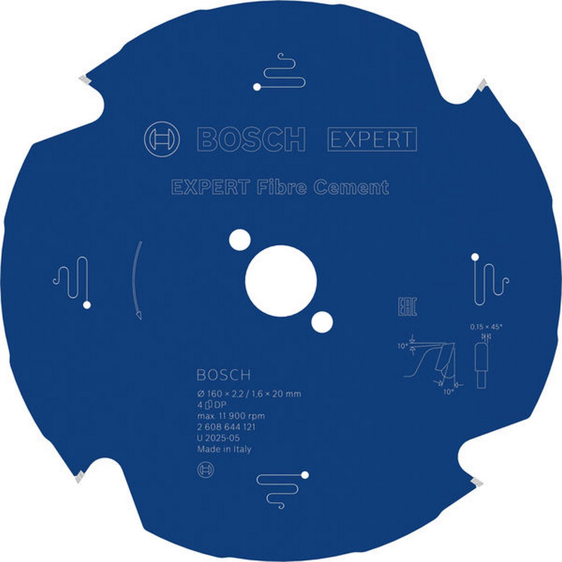 Bosch EXPERT Fibre Cement Kreissägeblatt, 160x2,2/1,6x20 mm, Z4 #2608644121
