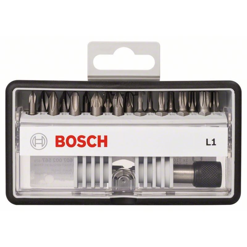 Bosch 18+1-tlg. Schrauberbit-Set, Robust Line, L PH/PZ/T, Extra Hard-Ausführung #2607002567