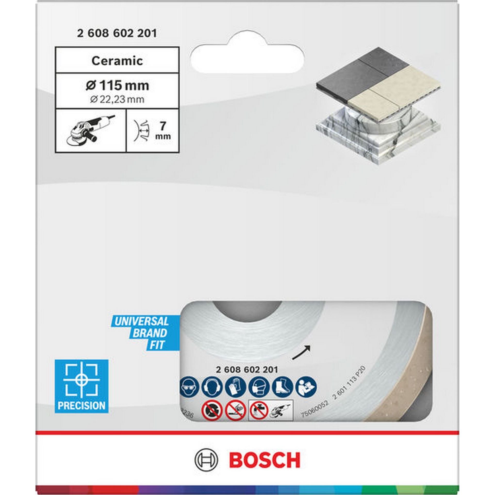 Bosch Ceramic Trennscheibe, 115 x 7 mm, Bohrung 22,23 mm #2608602201