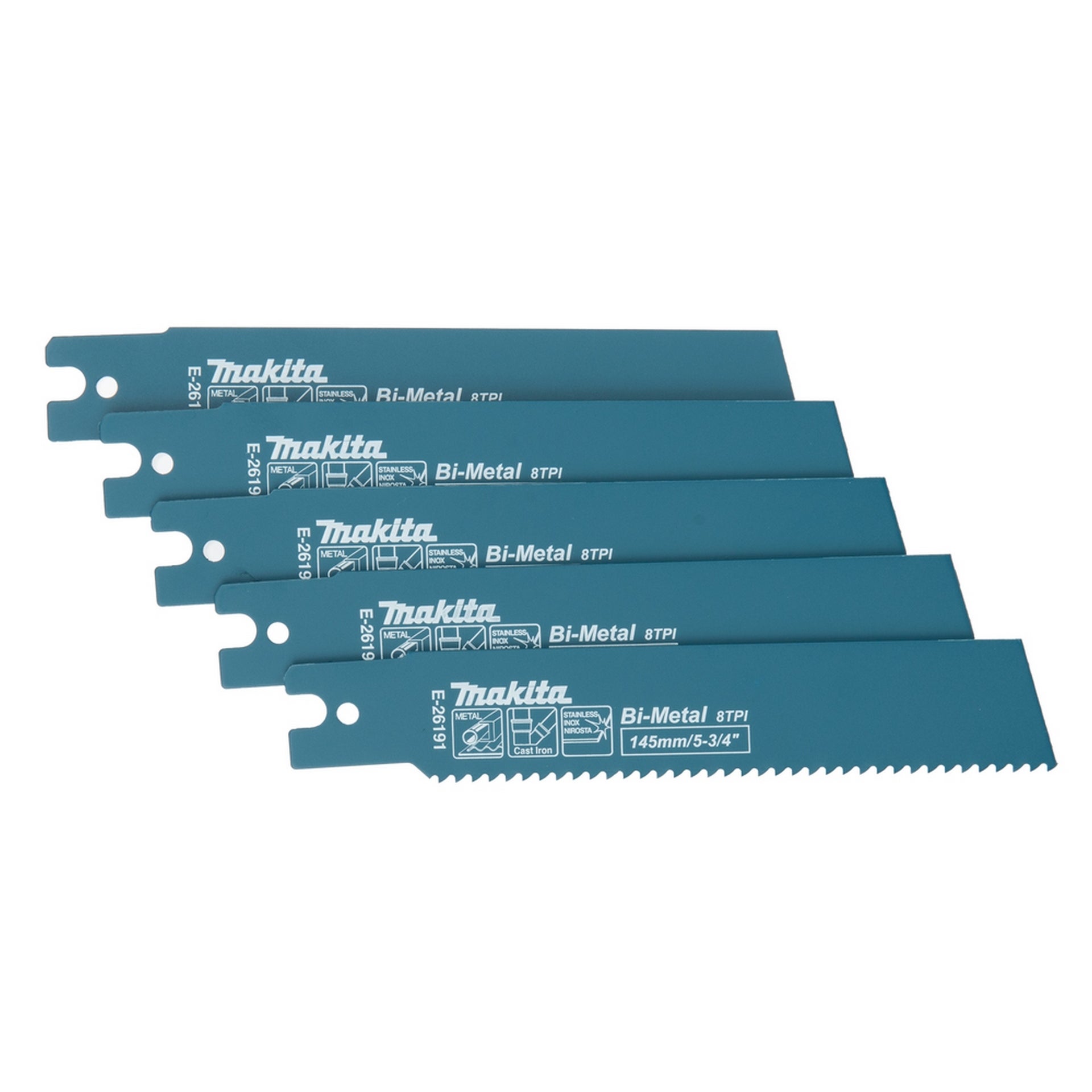 Makita Kettenschraubstock Reciprosägeblatt 145 mm, gerade, BiM #E-26191