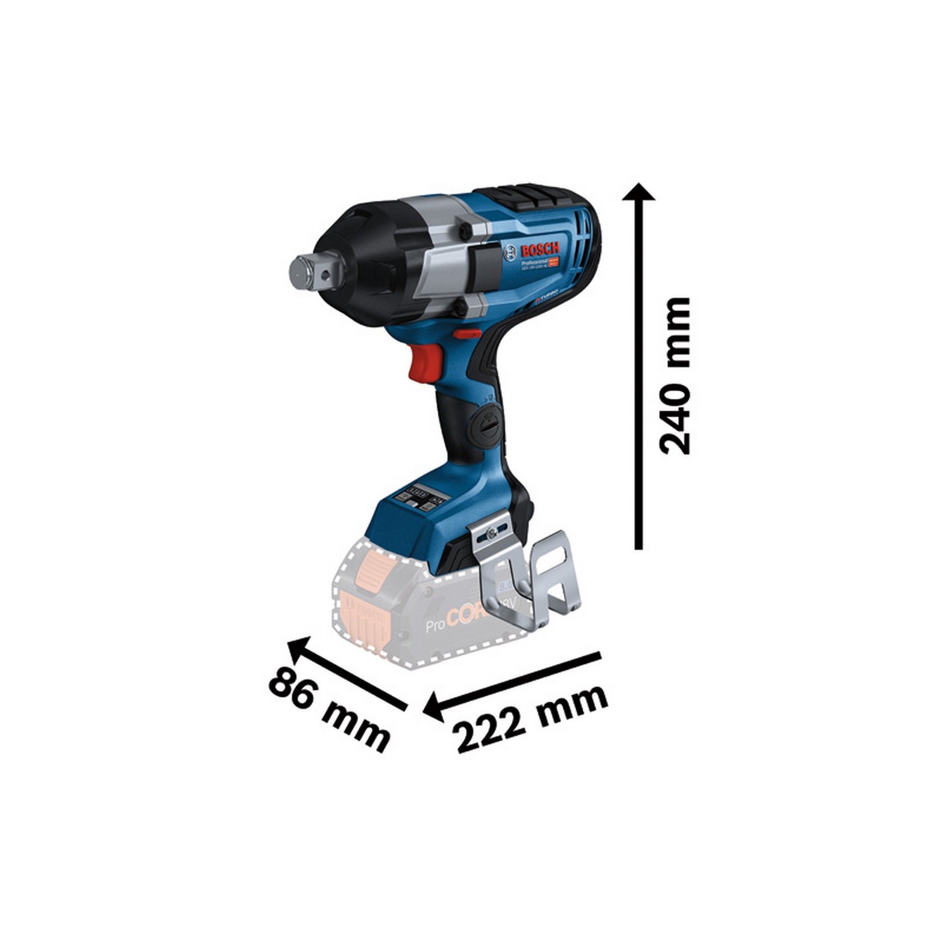Bosch Akku-Drehschlagschrauber GDS 18V-1050 HC, 2 x Akku ProCORE18V 8.0Ah in L-BOXX #06019J8202