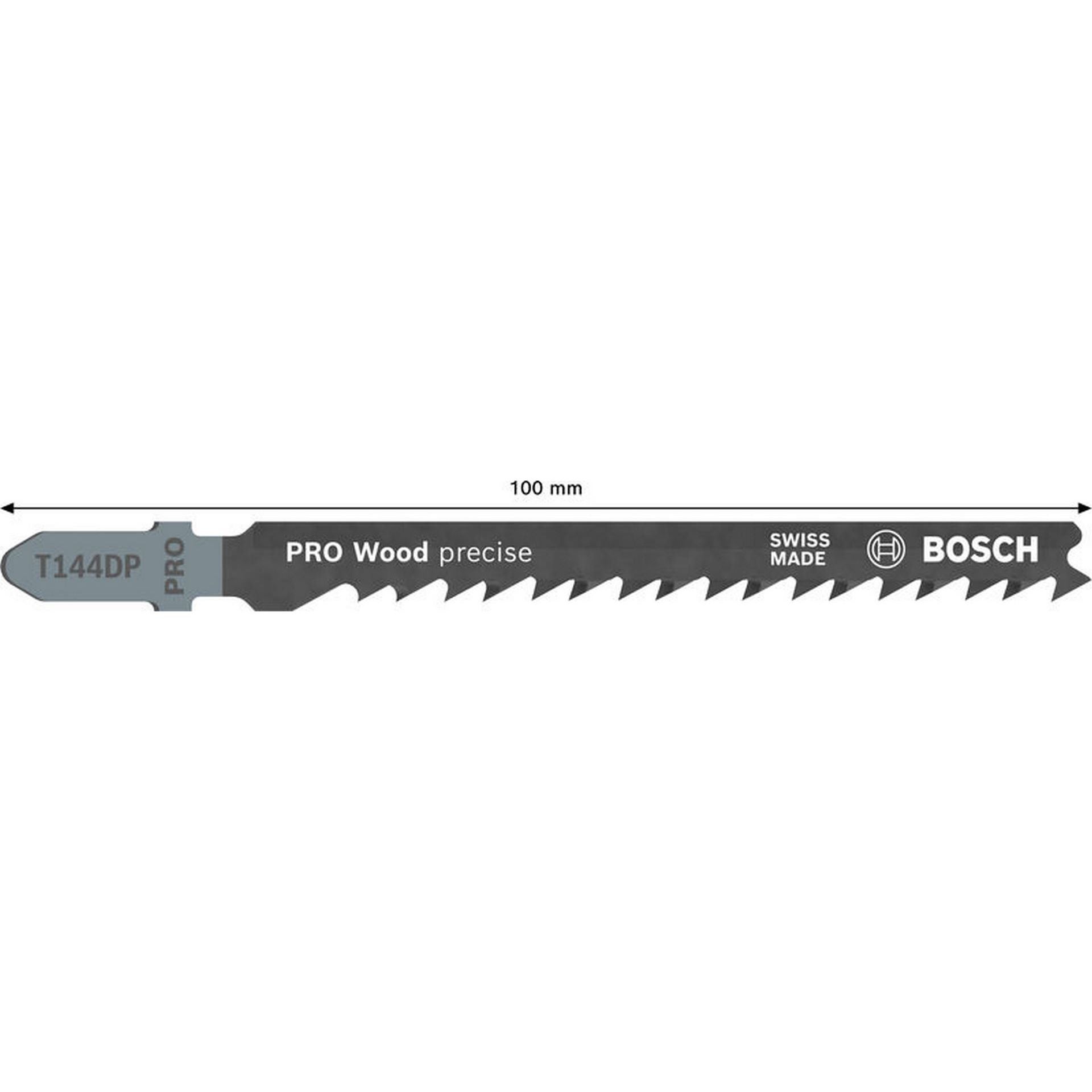Bosch PRO Wood precise T144DP Stichsägeblatt, 100 mm, 5-tlg. #2608633A35