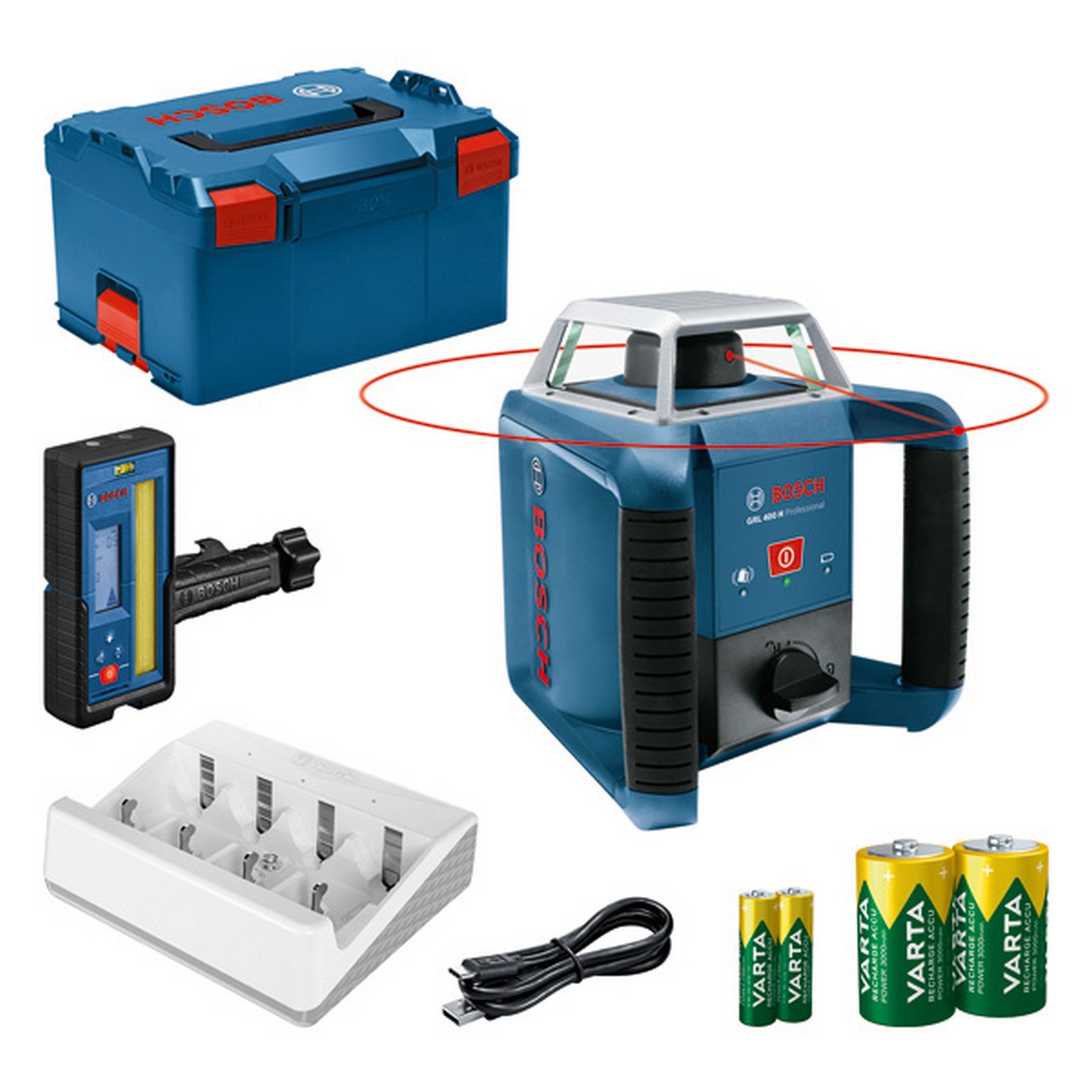 Bosch Rotationslaser GRL 400 H + LR 45 in L-BOXX #0601061805