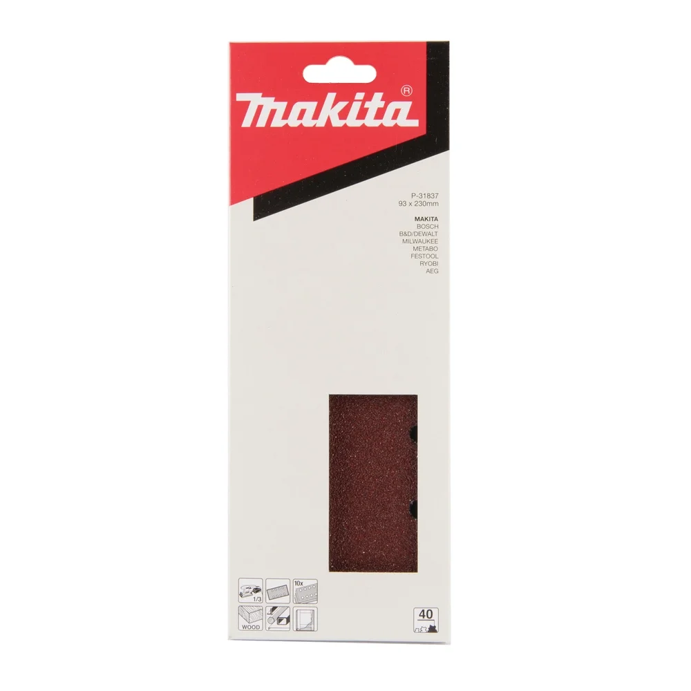 Makita Schleifpapier 93 x 230 mm, K40, 10 Stk. #P-31837