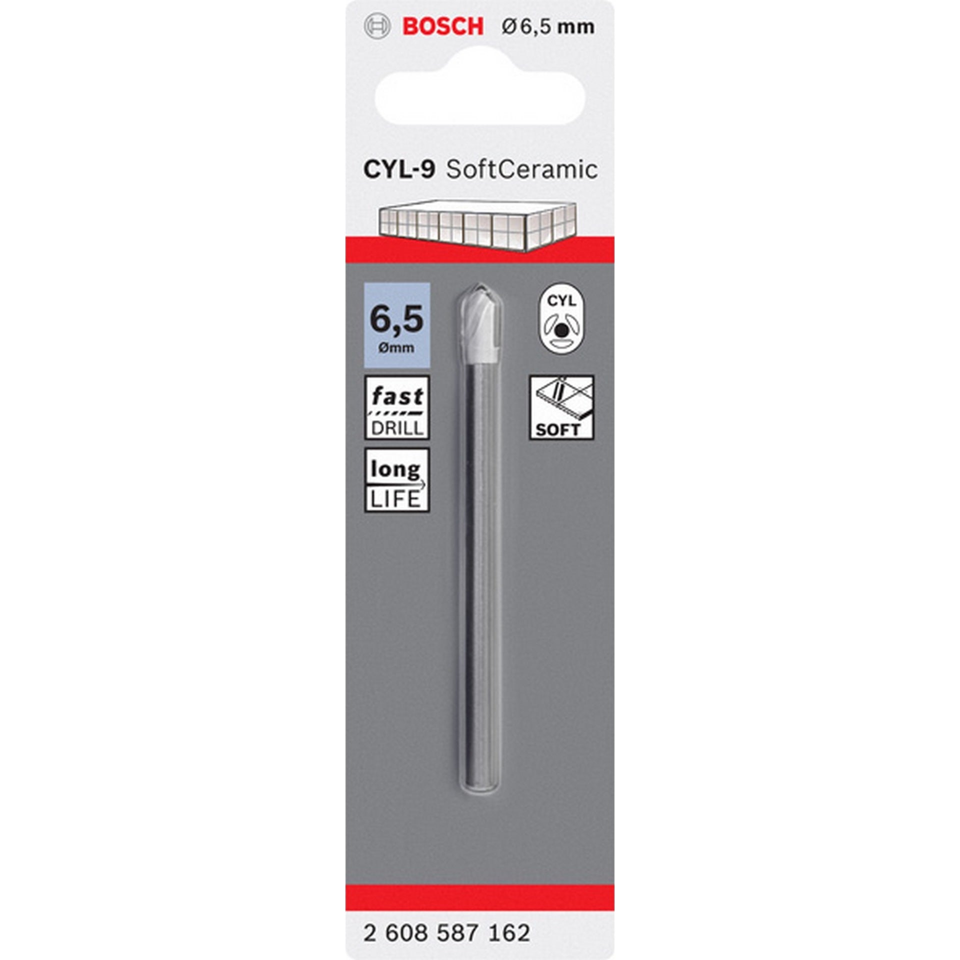 Bosch Fliesenbohrer CYL-9 Ceramic, 6,5 x 80 mm #2608587162
