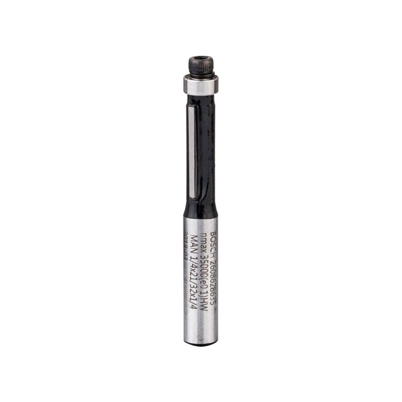 Bosch PRO Bündigfräser mit unterem Kugellager, D 1/4", L 21/32", S 1/4" #2608628635