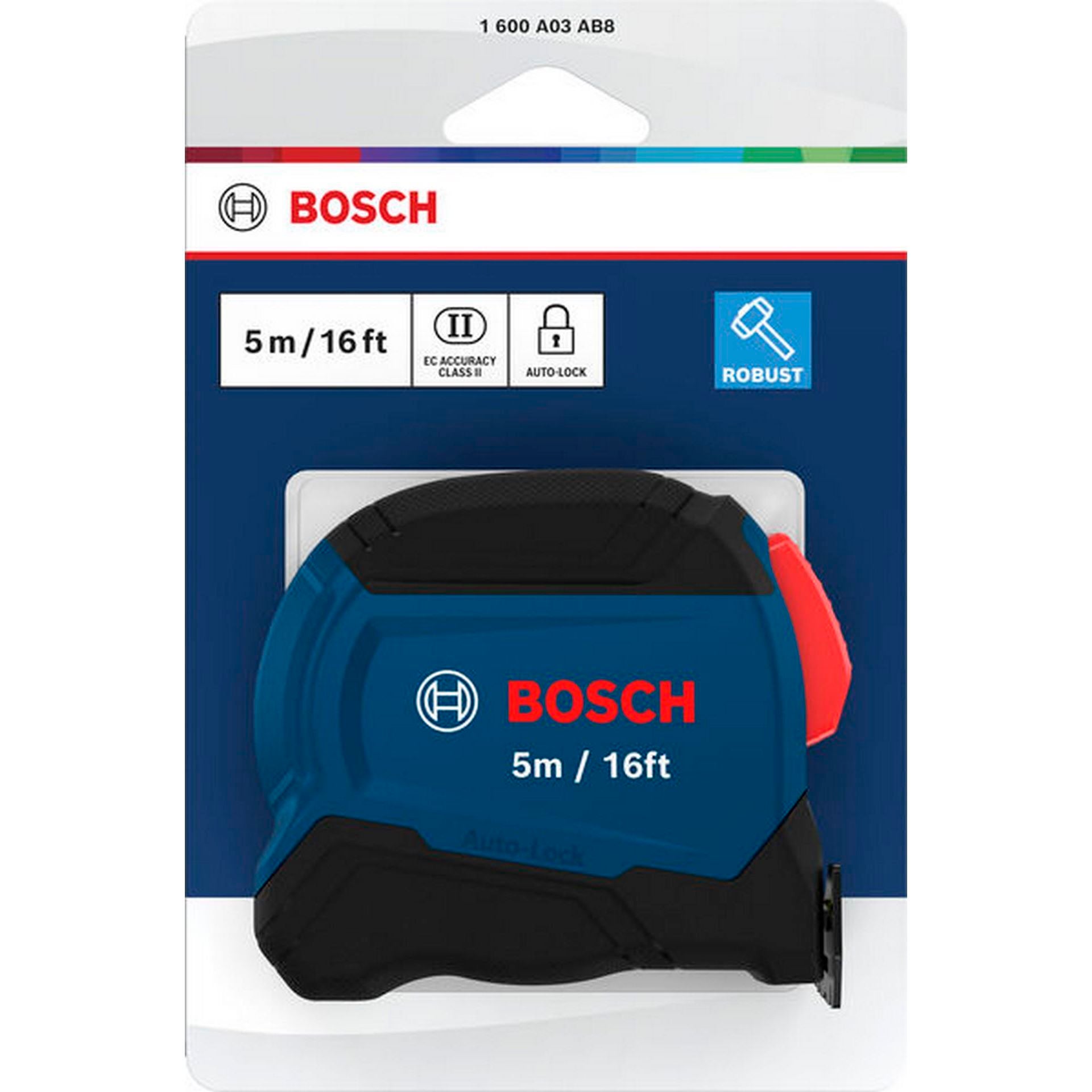 Bosch Maßband 5 m / 16 ft, Auto-Lock #1600A03AB8