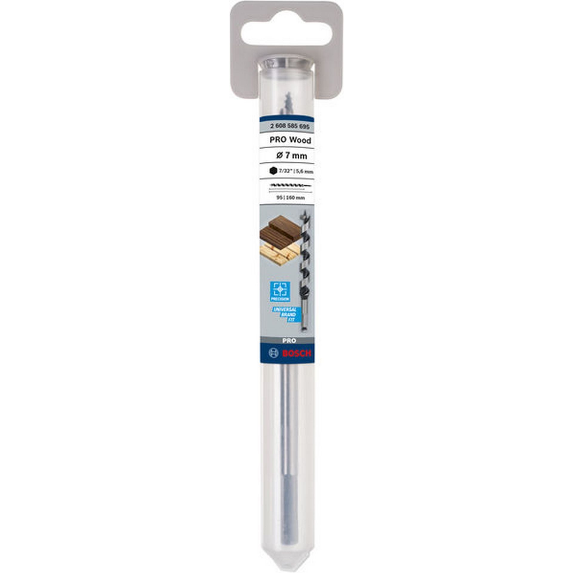 Bosch PRO Wood Holzschlangenbohrer, 7 x 95 x 160 mm #2608585695