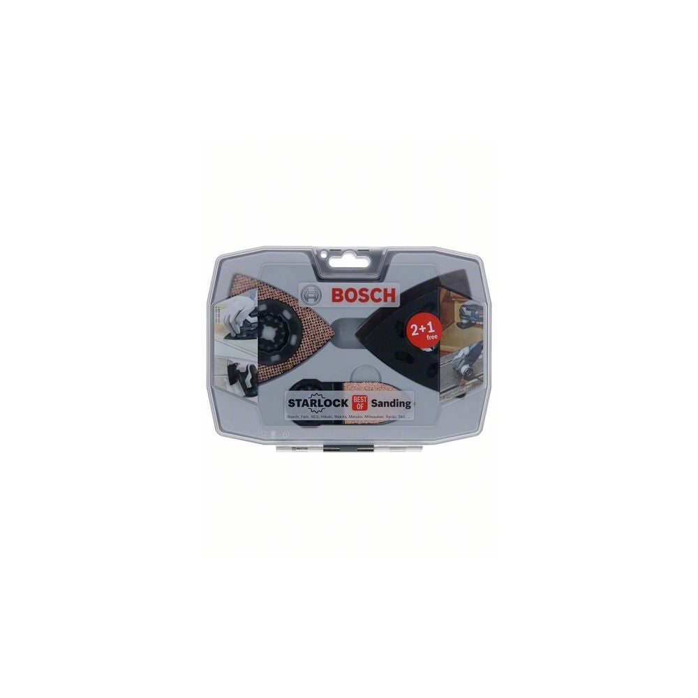 Bosch Starlock Schleifset AVZ 93 G/90 RT6/32 RT4, Wood & Paint Schleifpapier (3x) #2608664133