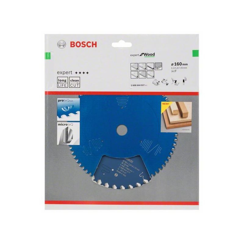 Bosch EXPERT Wood Kreissägeblatt, 160x2,2/1,6x20 mm, Z36 #2608644017