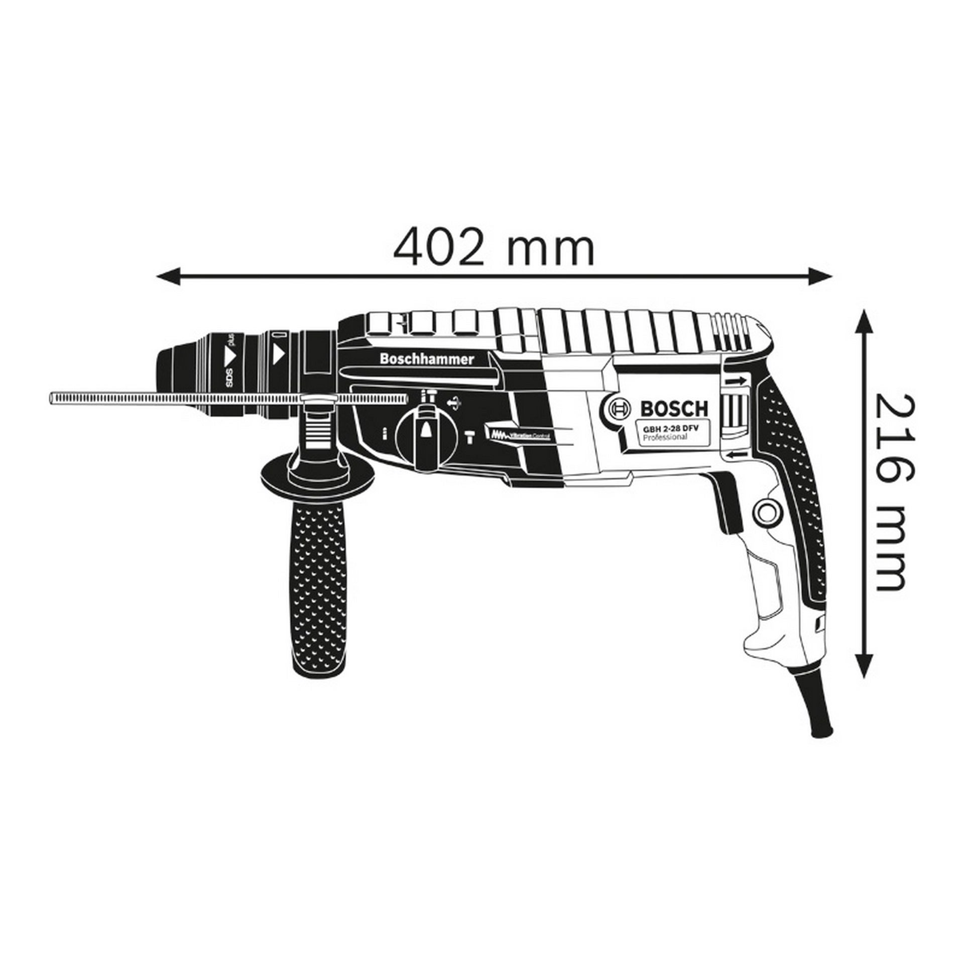 Bosch Bohrhammer mit SDS plus GBH 2-28 F, L-BOXX #0611267601