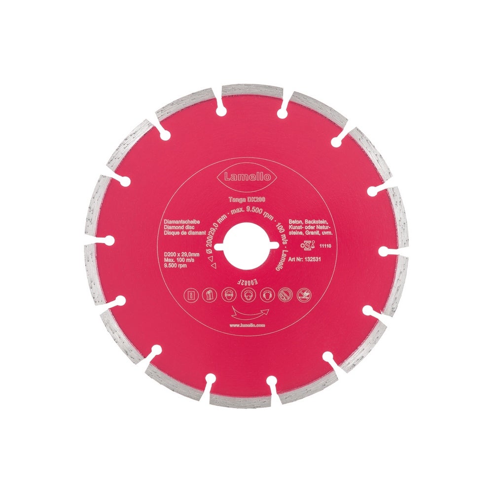 Lamello Tanga DX200 Trennscheibe, DP, segmentiert, Ø200x2.4xØ29 mm, mit Schnellspann-Aufnahme #13253