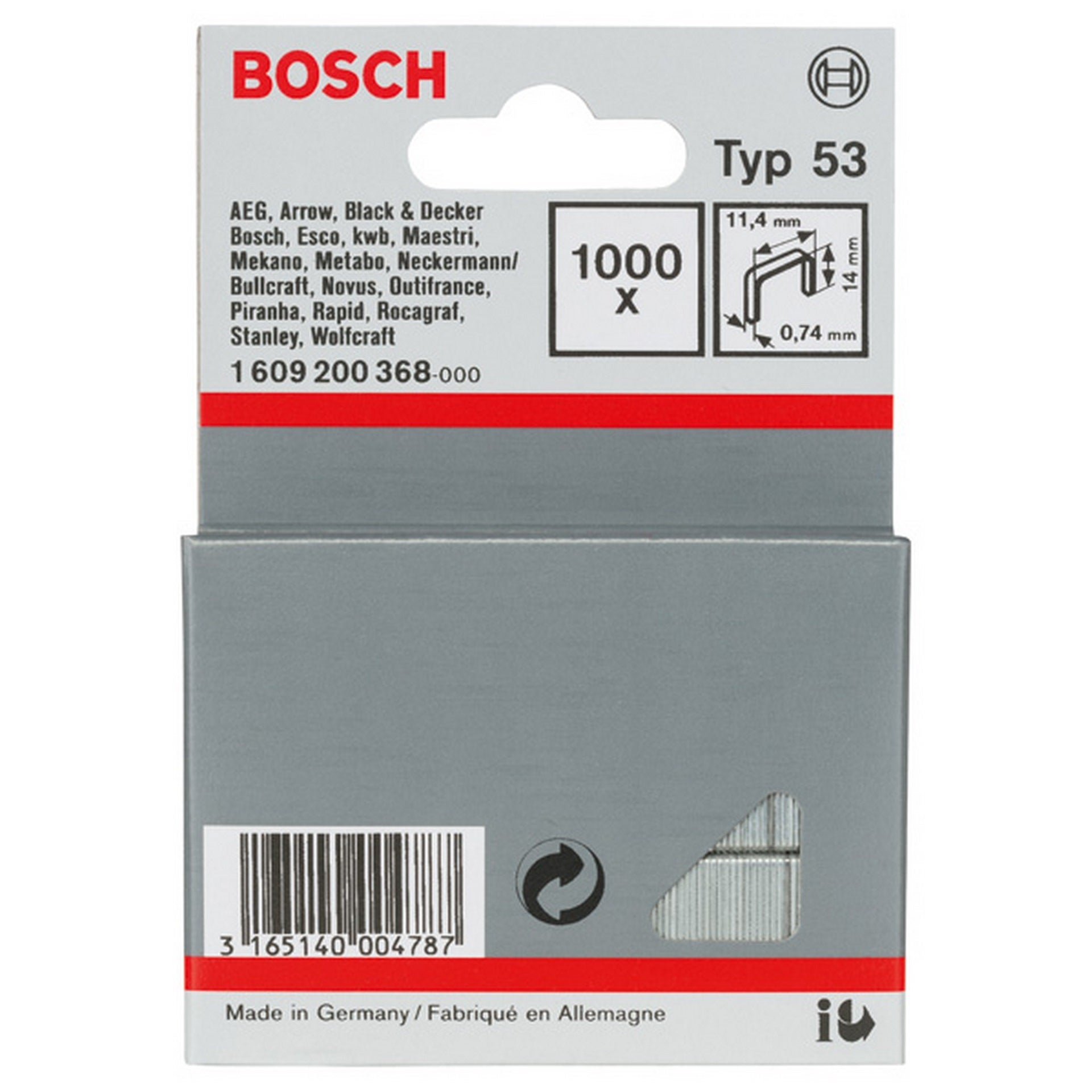 Bosch Feindrahtklammern, Typ 53/14 #1609200368