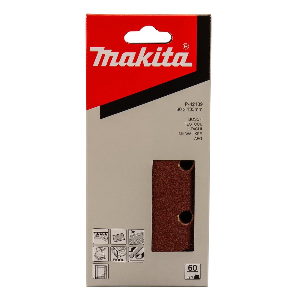 Makita Schleifpapier 80 x 133 mm, K60, 10 Stk. #P-42189