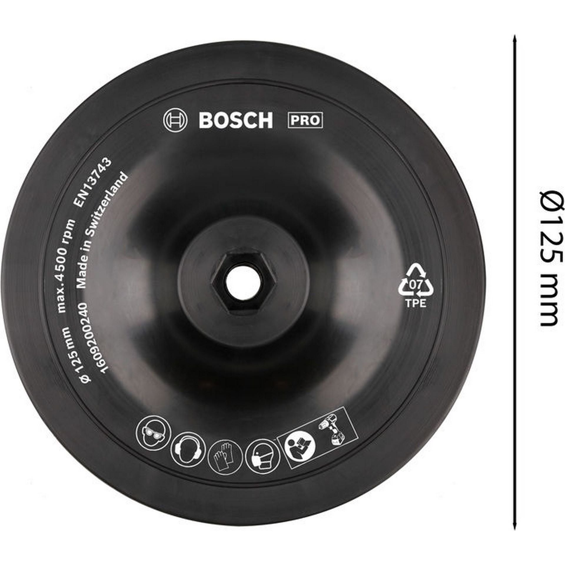 Bosch PRO Stützteller, 125 x 8 mm #1609200240