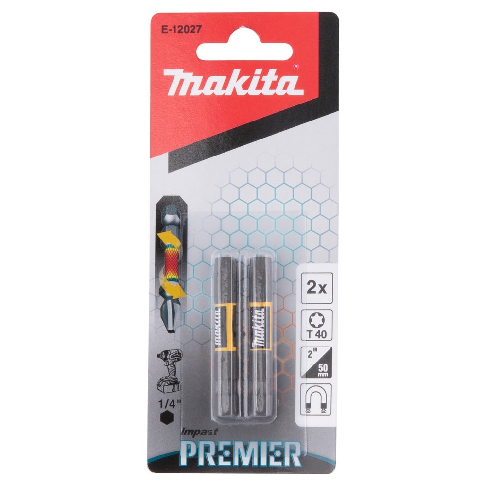 Makita Impact Premier Bit T40 2 Stück #E-12027