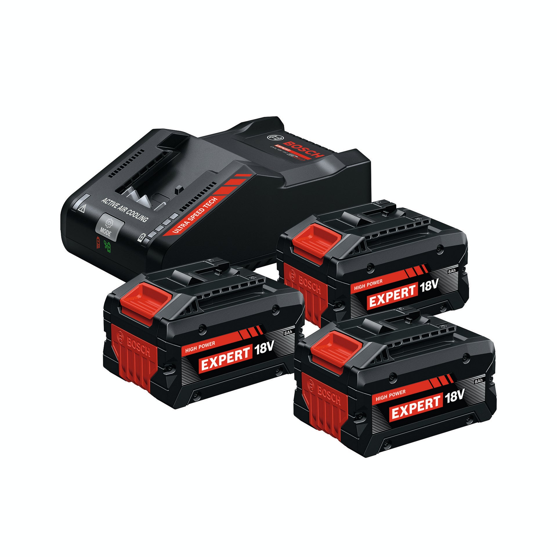 Bosch Starterkit 3x EXBA18V-80 + EXAL18V-160 #0615V0005R