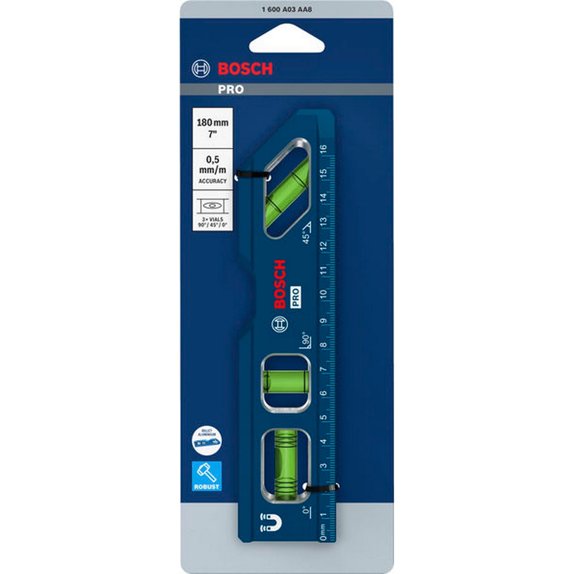 Bosch PRO Torpedo-Blockwasserwaage 180 mm / 7\" #1600A03AA8