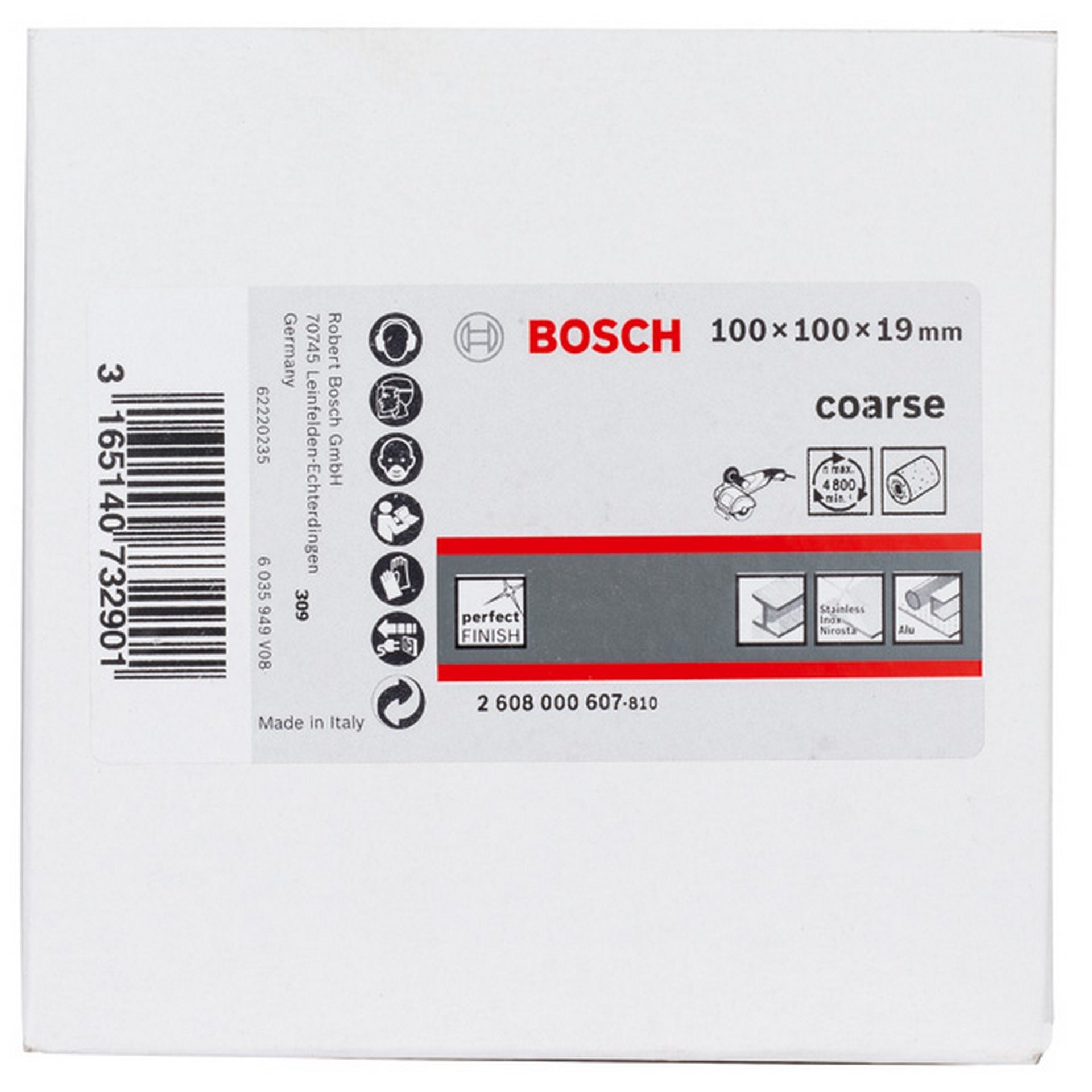 Bosch Vliesschleifwalze für Satinierer, 19 mm, grob, 100 mm #2608000607