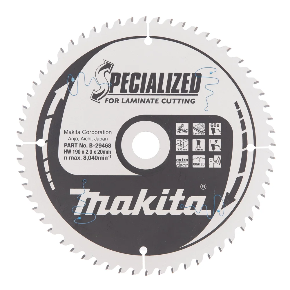 Makita Kreissägeblatt, 190 x 20 mm, 60 Zähne #B-29468