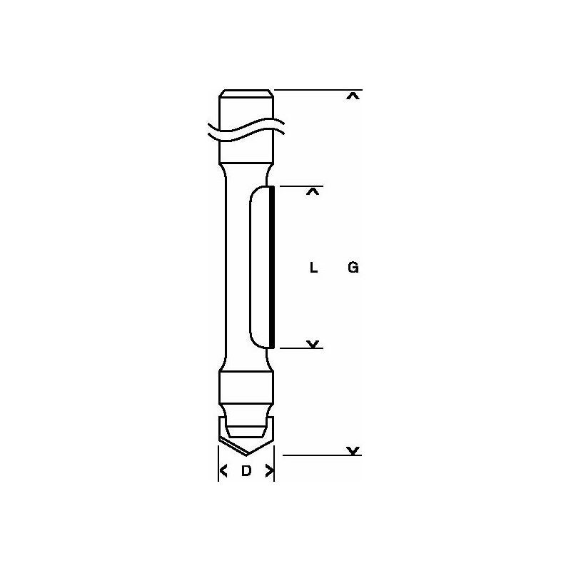 Bosch PRO Kopierfräser, D 8 mm,L 18,6 mm, S 8 mm #2608628371