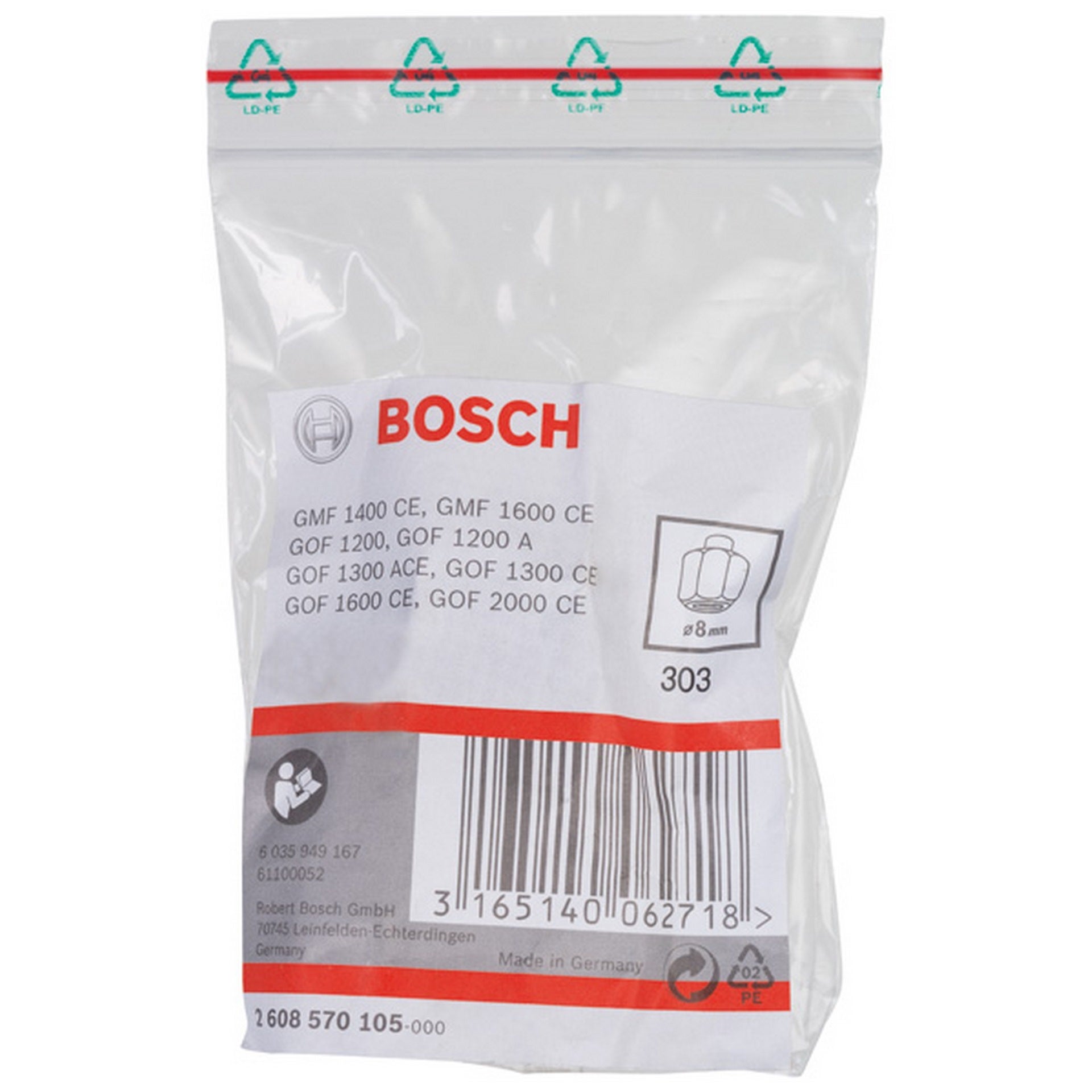 Bosch Spannzange, 8 mm, 24 mm #2608570105
