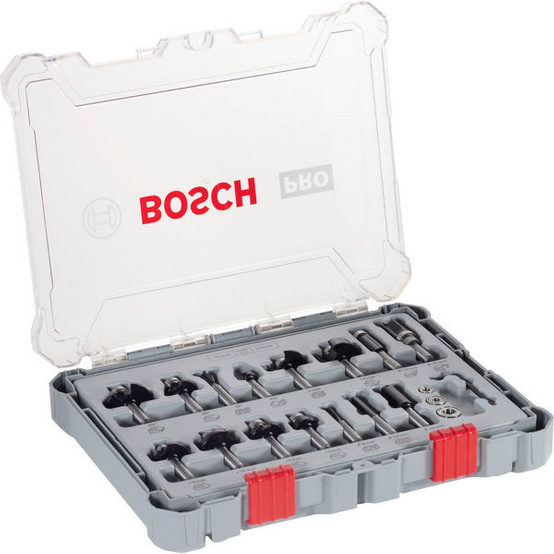 Bosch PRO Fräser-Set, gemischt, Schaft 8 mm, 15-tlg. #2607017472