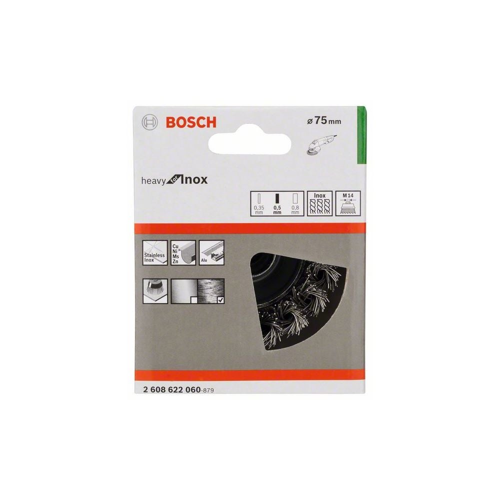 Bosch PRO Stainless Steel heavy Topfbürste, 75 x 0,5 mm, Gewinde #2608622060