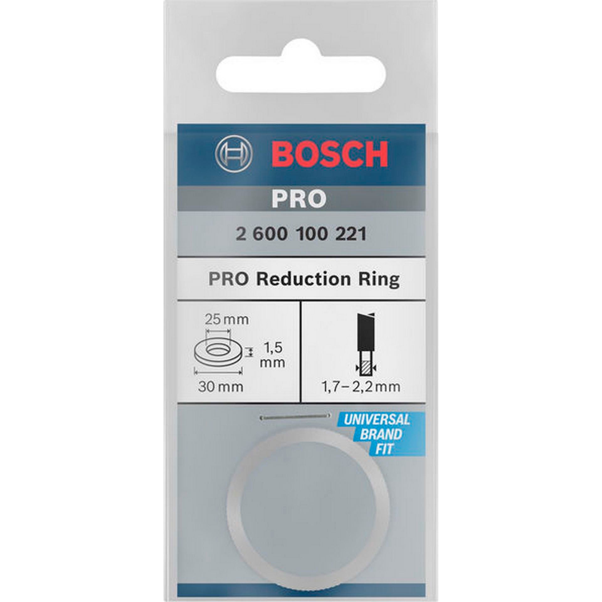 Bosch Reduzierring für PRO Kreissägeblatt, 30 x 1,5 x 25 mm #2600100221