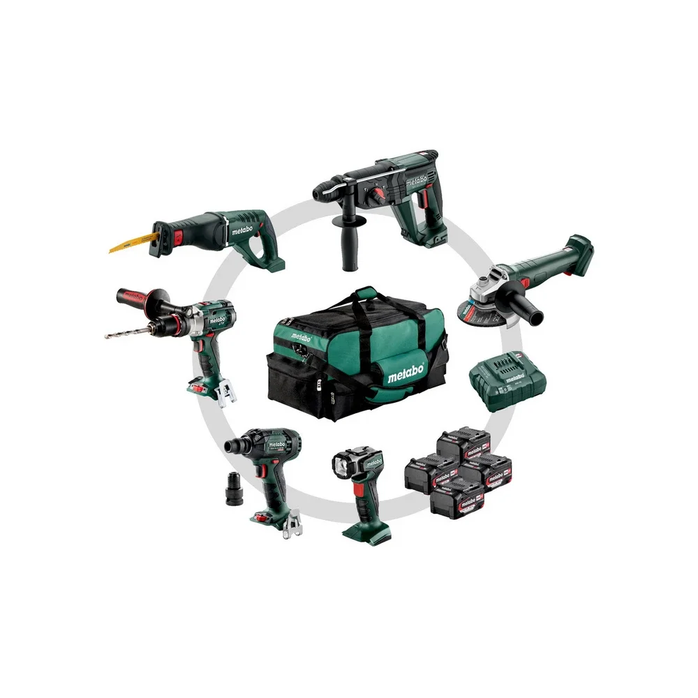 Metabo Akku Combo Set Bauhandwerk 6.1 #685211000 SB 18 LTX + KH 18 LTX 24 + W 18 L 9-125 Quick + ASE
