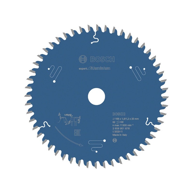 Bosch EXPERT Aluminium Kreissägeblatt, 168x1,8/1,2x20 mm, Z52 #2608901876