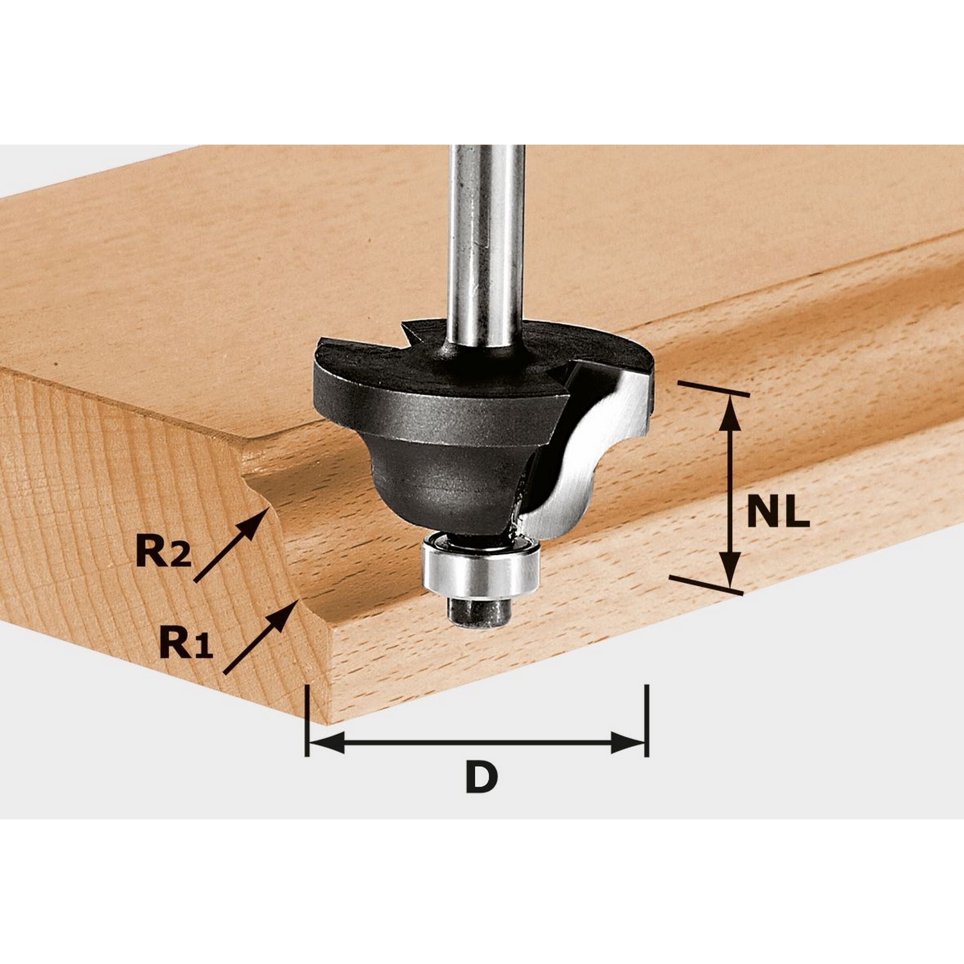 Festool Doppelradienfräser HW S8 D31,7/R4/R4 #491029