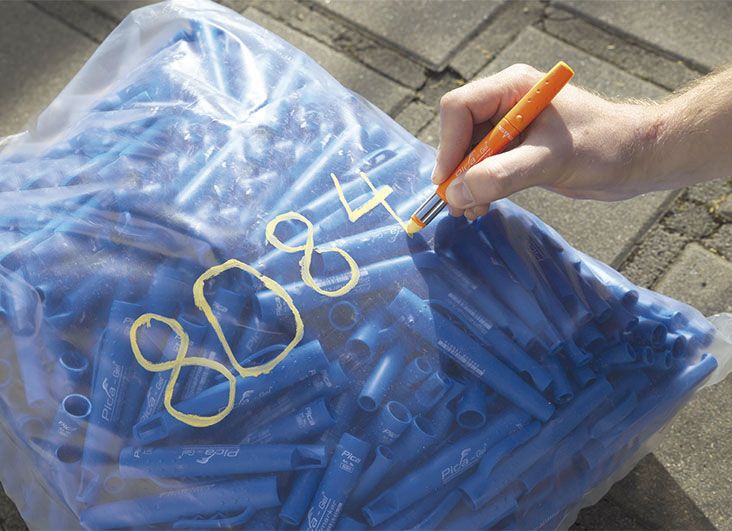 Pica GEL Signalmarker weiss \"Chloridfrei - für Markierung auf Edelstahl\" - temperaturbeständig bis 1