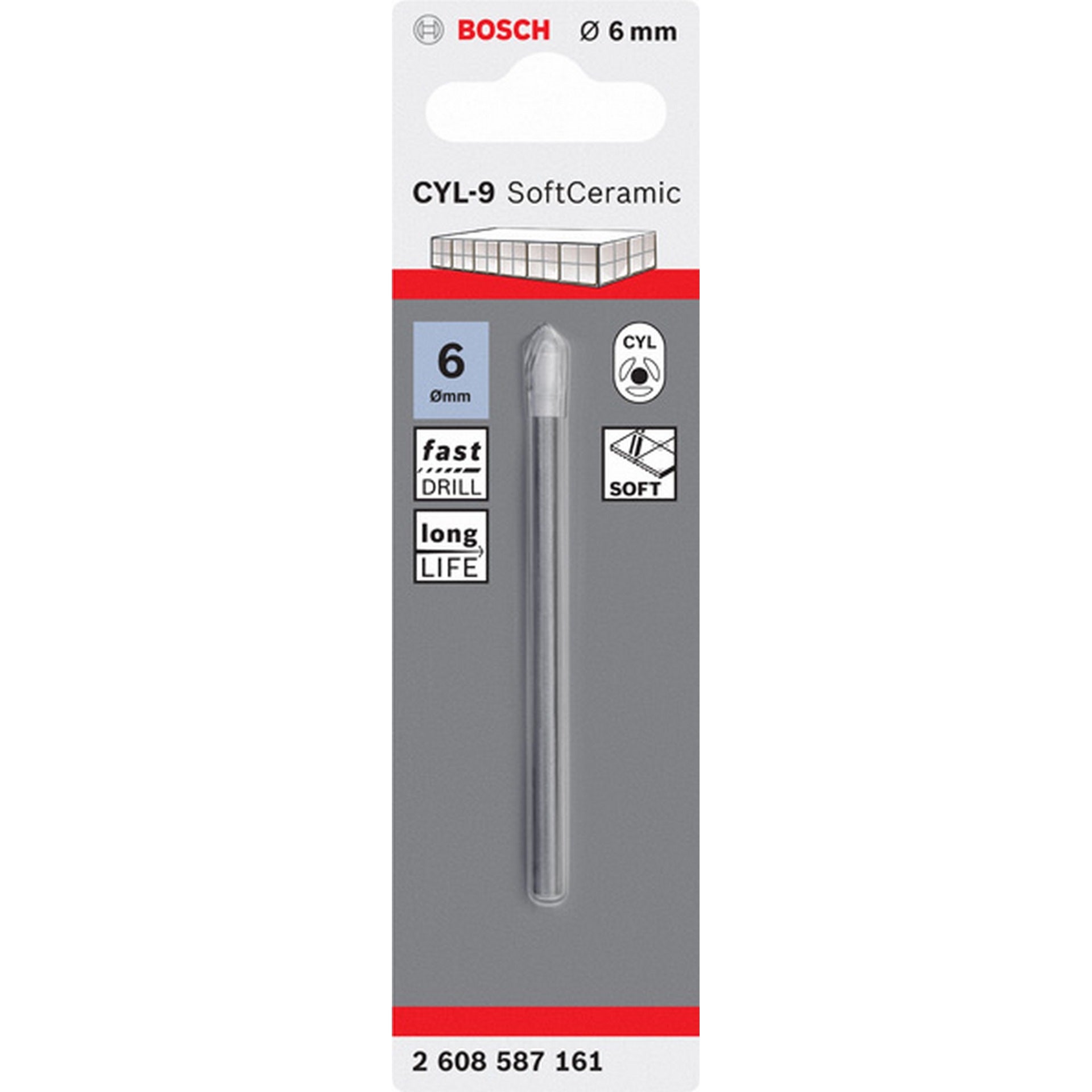 Bosch Fliesenbohrer CYL-9 Ceramic, 6 x 80 mm #2608587161