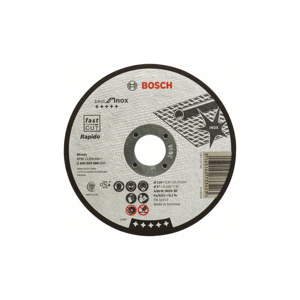 Bosch PRO Stainless Steel and Metal Gebundene Trennscheibe, 125x0,8x22,23 mm, gerade #2608603488